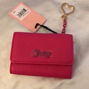 Juicy Couture Pink Flash Can’t Tame Her  Double Sided Trifold Wallet NWT